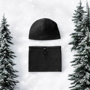 Amazon Essentials Unisex Adults' Fleece Hat and Gaiter Set,